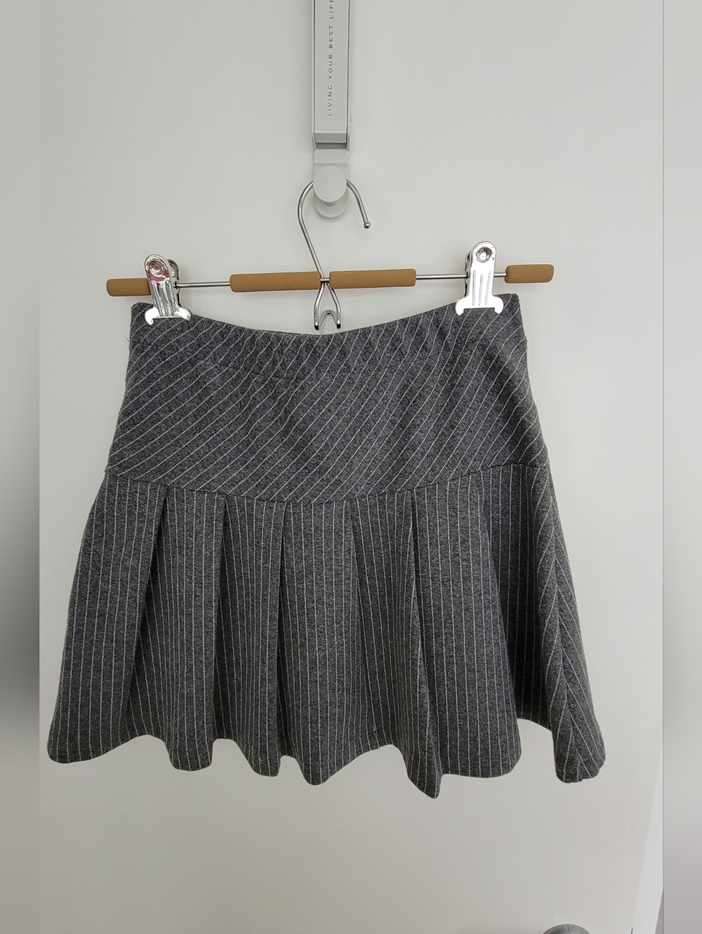 Zara Gray Pinstripe Skirt
